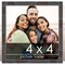 4x4 Thin Bamboo Picture Frame with UV-Resistant Acrylic & Acid Free Backing, Available in 2 Finishes - Gold and Brown
